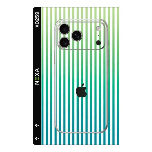 Premium Strip Lines Phones Skin - Wholesale | Nexa Skins — X0259 - Strip Lines (vertical stripes, gradient, green)