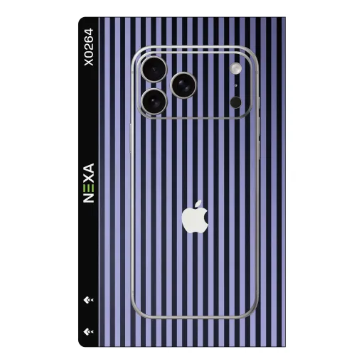 Premium Strip Lines Phones Skin - Wholesale | Nexa Skins — X0264 - Strip Lines (vertical stripes, purple, minimalist)