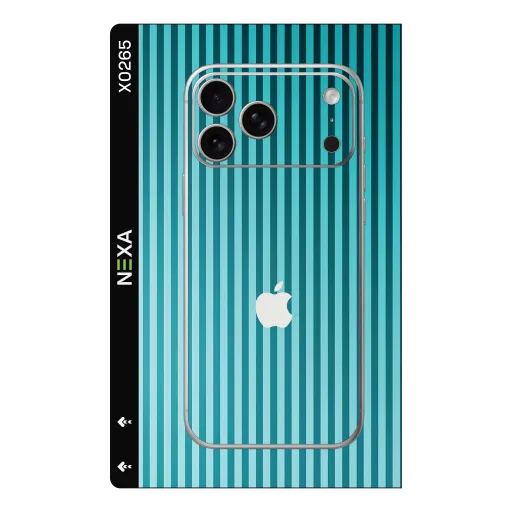 Premium Strip Lines Phones Skin - Wholesale | Nexa Skins — X0265 - Strip Lines (teal, stripes, vertical)