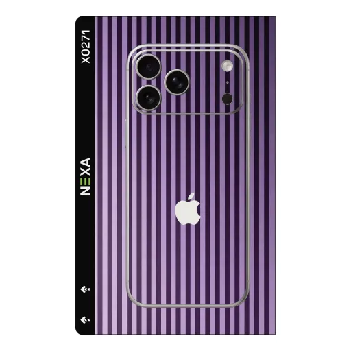 Premium Strip Lines Phones Skin - Wholesale | Nexa Skins — X0271 - Strip Lines (vertical stripes, purple, gradient)