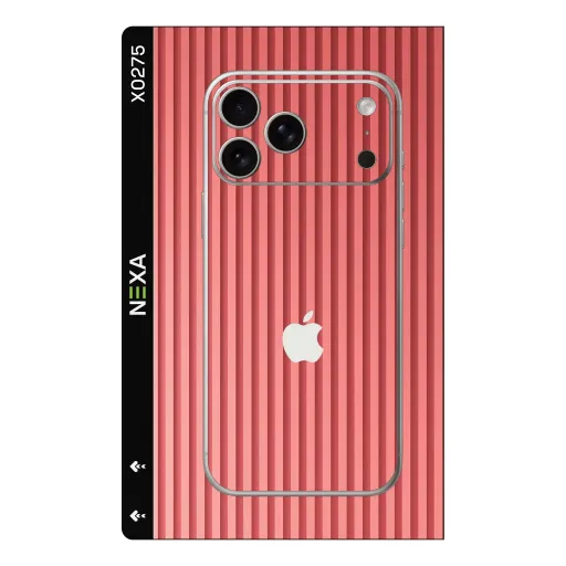 Premium Strip Lines Phones Skin - Wholesale | Nexa Skins — X0275 - Strip Lines (red, vertical stripes, minimalist)