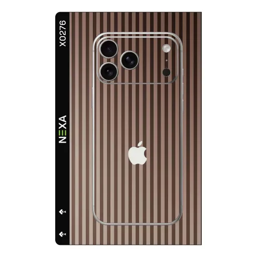 Premium Strip Lines Phones Skin - Wholesale | Nexa Skins — X0276 - Strip Lines (striped, brown, minimalist)