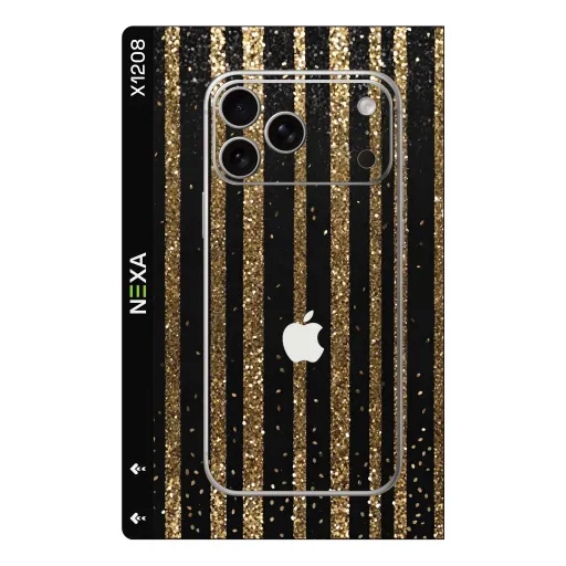 Premium Strip Lines Phones Skin - Wholesale | Nexa Skins — X1208 - Strip Lines (glitter, gold, striped)
