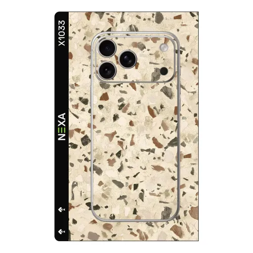 Premium Terrazzo Phones Skin - Wholesale | Nexa Skins — X1033 - Terrazzo (stone, beige, speckled)