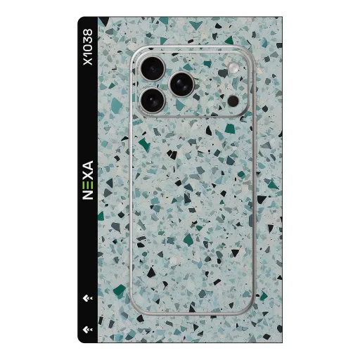 Premium Terrazzo Phones Skin - Wholesale | Nexa Skins — X1038 - Terrazzo (speckled, mint, modern)