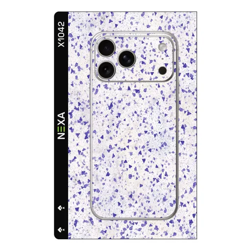 Premium Terrazzo Phones Skin - Wholesale | Nexa Skins — X1042 - Terrazzo (speckle, purple, white)