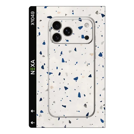 Premium Terrazzo Phones Skin - Wholesale | Nexa Skins — X1049 - Terrazzo (minimalist, white, speckled)