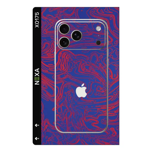 Premium Waves Phones Skin - Wholesale | Nexa Skins — X0175 - Waves (abstract, topographic, blue)