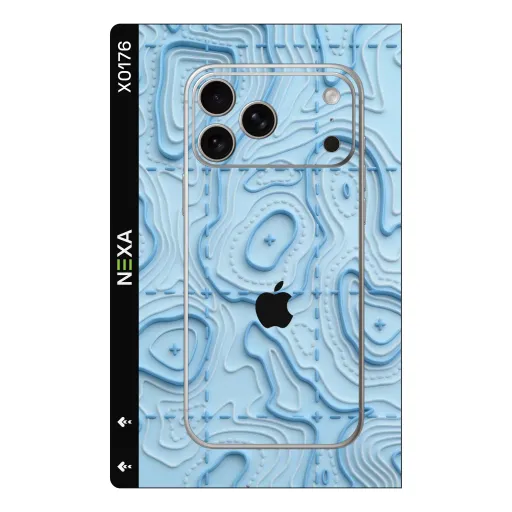Premium Waves Phones Skin - Wholesale | Nexa Skins — X0176 - Waves (topographic, blue, minimalist)