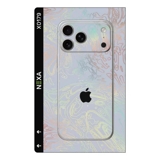 Premium Waves Phones Skin - Wholesale | Nexa Skins — X0179 - Waves (topographic, holographic, iridescent)