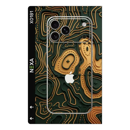 Premium Waves Phones Skin - Wholesale | Nexa Skins — X0181 - Waves (topographic, terrain, map)