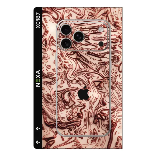 Premium Waves Phones Skin - Wholesale | Nexa Skins — X0187 - Waves (liquid, abstract, copper)