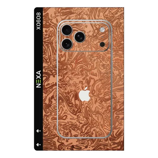 Premium Waves Phones Skin - Wholesale | Nexa Skins — X0608 - Waves (copper, bronze, abstract)