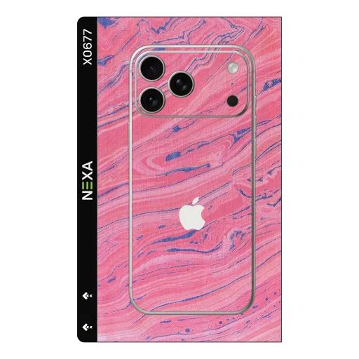 Premium Waves Phones Skin - Wholesale | Nexa Skins — X0677 - Waves (marbled, pink, wavy)