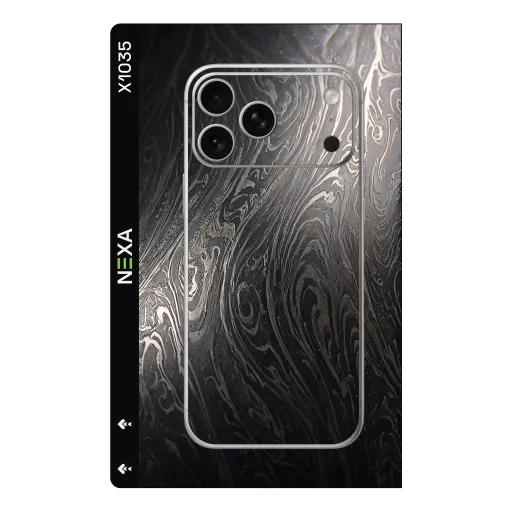 Premium Waves Phones Skin - Wholesale | Nexa Skins — X1035 - Waves (marbled, iridescent, liquid metal)