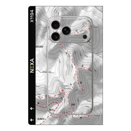 Premium Waves Phones Skin - Wholesale | Nexa Skins — X1194 - Waves (topographic, map, monochrome)
