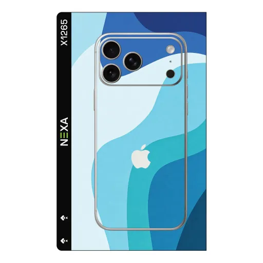 Premium Waves Phones Skin - Wholesale | Nexa Skins — X1265 - Waves (abstract, blue waves, minimalist)