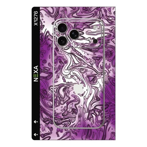 Premium Waves Phones Skin - Wholesale | Nexa Skins — X1276 - Waves (purple, abstract, marble)