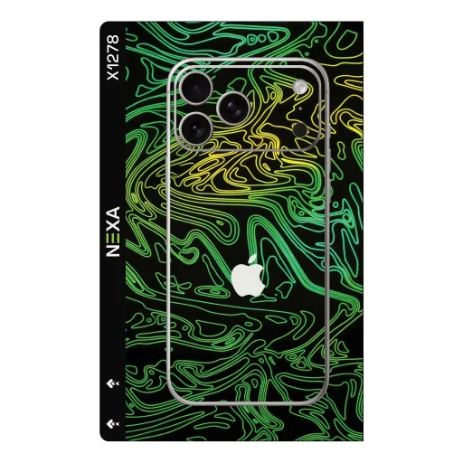 Premium Waves Phones Skin - Wholesale | Nexa Skins — X1278 - Waves (neon, topography, abstract)