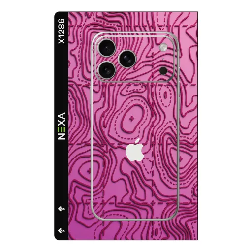 Premium Waves Phones Skin - Wholesale | Nexa Skins — X1286 - Waves (topographic, pink, abstract)