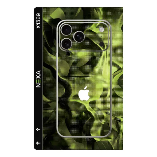 Premium Waves Phones Skin - Wholesale | Nexa Skins — X1369 - Waves (green, neon, abstract)