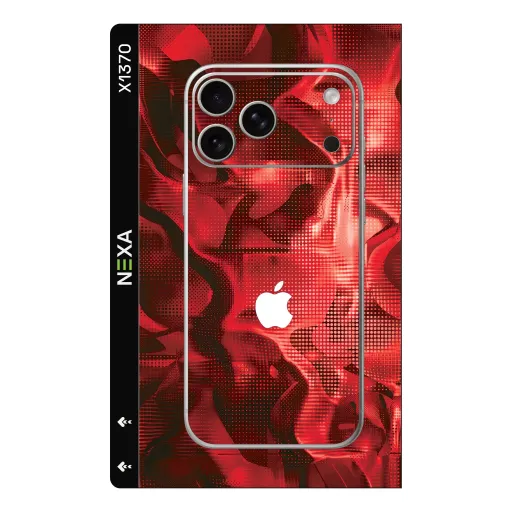 Premium Waves Phones Skin - Wholesale | Nexa Skins — X1370 - Waves (red, abstract, halftone)