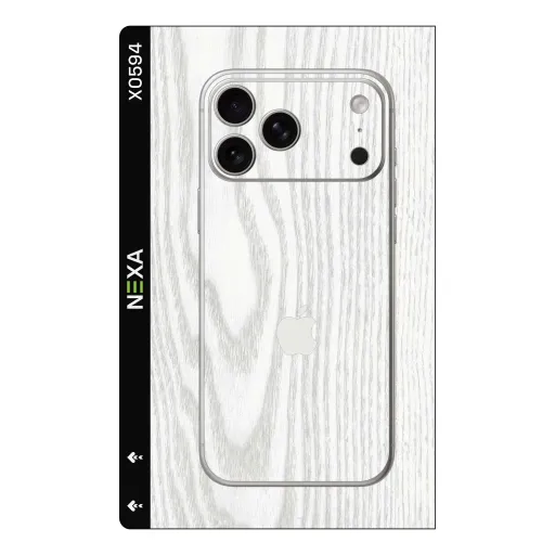 Premium Wood Phones Skin - Wholesale | Nexa Skins — X0594 - Wood (white wood, grain texture, minimalist)
