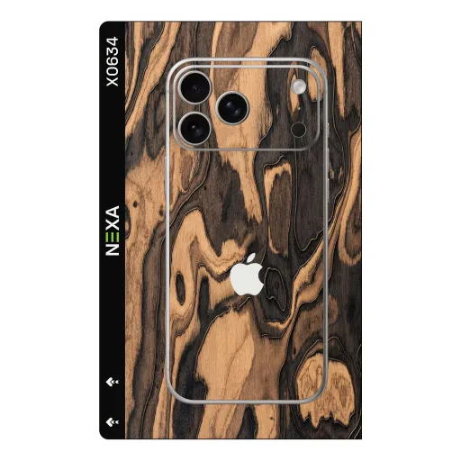 Premium Wood Phones Skin - Wholesale | Nexa Skins — X0634 - Wood (wood grain, walnut, organic)