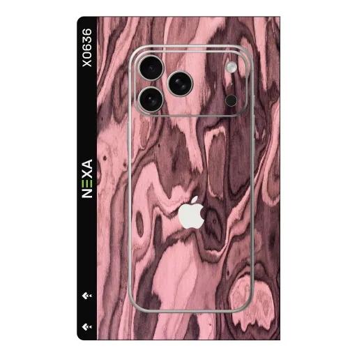 Premium Wood Phones Skin - Wholesale | Nexa Skins — X0636 - Wood (wood grain, pink, rosewood)
