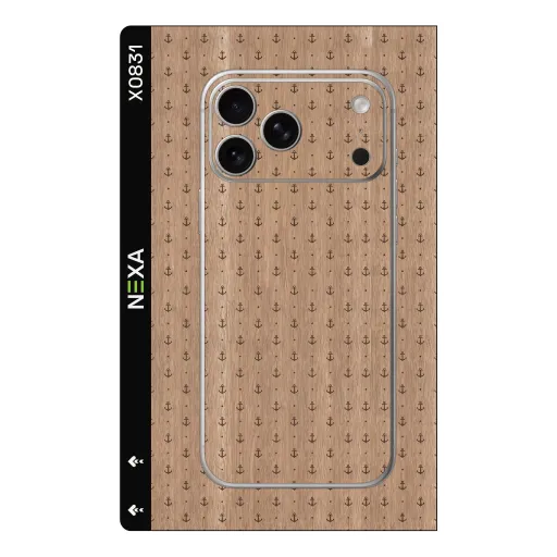 Premium Wood Phones Skin - Wholesale | Nexa Skins — X0831 - Wood (nautical, wood grain, anchors)