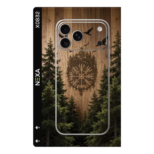 Premium Wood Phones Skin - Wholesale | Nexa Skins — X0832 - Wood (forest, viking, nordic)