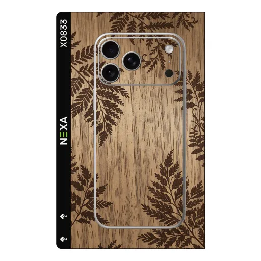Premium Wood Phones Skin - Wholesale | Nexa Skins — X0833 - Wood (wood grain, botanical, fern)