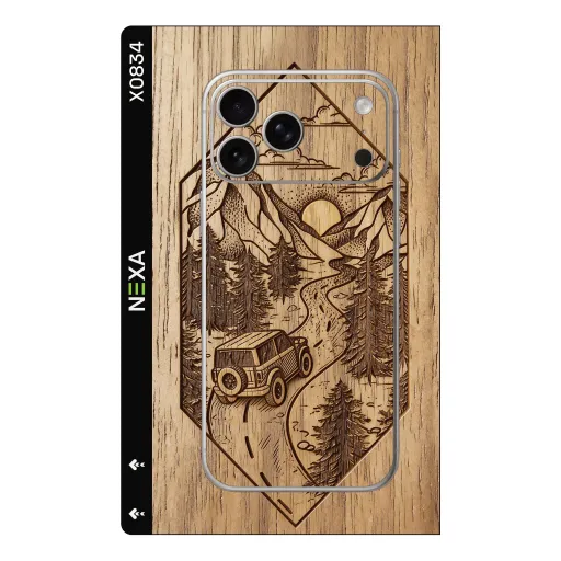 Premium Wood Phones Skin - Wholesale | Nexa Skins — X0834 - Wood (wood grain, laser engraved, nature)