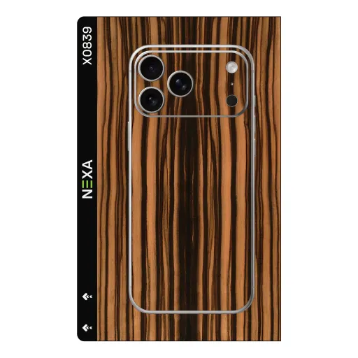 Premium Wood Phones Skin - Wholesale | Nexa Skins — X0839 - Wood (wood grain, ebony, striped)