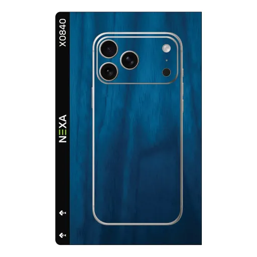 Premium Wood Phones Skin - Wholesale | Nexa Skins — X0840 - Wood (blue, wood grain, textured)