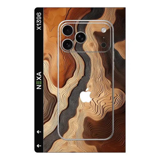 Premium Wood Phones Skin - Wholesale | Nexa Skins — X1396 - Wood (wood grain, topographic, layered)